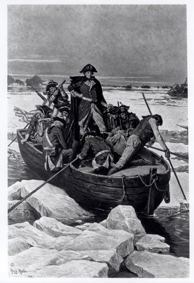 George Washington attraversa il fiume Delaware da Henry Mosler
